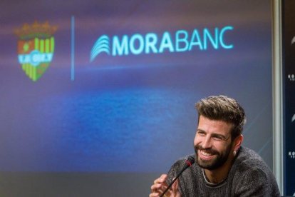 Gerard Piqué, durante un acto con el Andorra, en la capital del Principado.-MARICEL BLANCH