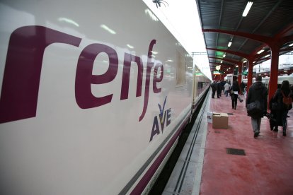 El AVE en la estación de trenes de Chamartín de Madrid. - ICAL