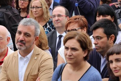 Ada Colau y Miquel Iceta en una acto de homenaje a Salvador Allende, en una imagen de archivo.-RICARD CUGAT