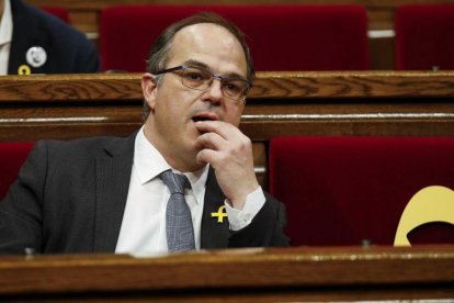 Turull durante el debate de investidura en el Parlament de Cataluña-E. M.