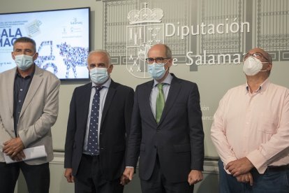 El presidente de la Diputación de Salamanca, Javier Iglesias, presenta Salamaq 2021, que engloba la Feria del Sector Agropecuario y la 32 Exposición Internacional de Ganado Puro que tendrá lugar del 3 al 7 de septiembre. - ICAL