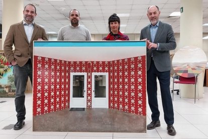 Javier Hontoria, Carlos Delgado, Damaris Pan y el presidente de Acor Jesús Posadas, esta mañana.