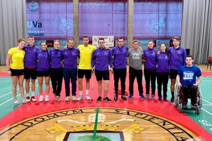 Equipo de bádminton de la UVa.