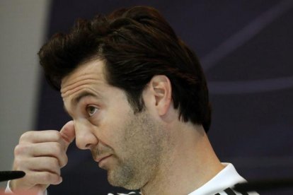 Santiago Solari, técnico del Madrid, en rueda de prensa.-EFE