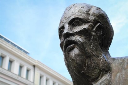 Rostro del monumento a los imagineros de Valladolid. -E. PRESS