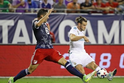 Bale, en plena acción, en Chicago-JONATHAN DANIEL / AFP