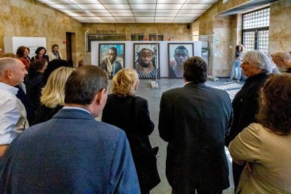 Una imagen de la inauguración de ‘Soñar-Partir-Llegar’, en la sede del Ministerio. | MISSM