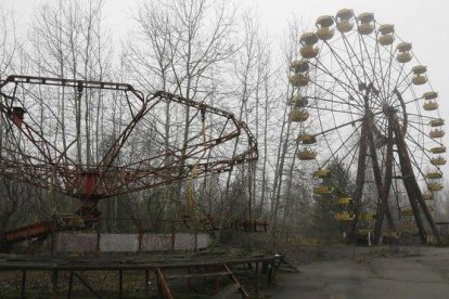 Zona de atracciones en Prípiat, en el 2012.-AP