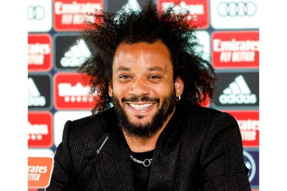 Marcelo en su despedida del Real Madrid. / RM