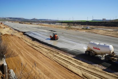 Obras de la variante de mercancías de Valladolid.-E.M.