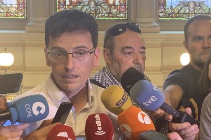 Pedro Herrero durante una rueda de prensa esta mañana. PSOE AYUNTAMIENTO DE VALLADOLID