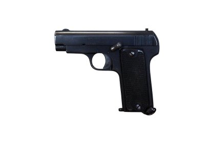 Pistola eibarresa, similar a la hallada en la calle Pozo de Valladolid. E.M.