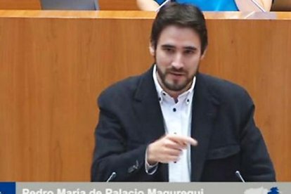 Pedro de Palacio, durante una reciente intervención en el Pleno de las Cortes en una imagen de archivo.-Cortes