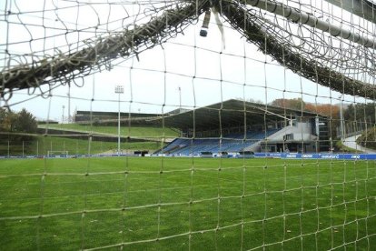 El campo Zubieta de la ciudad deportiva de la Real Sociedad donde debía jugar el conjunto donostiarra femenino contra el Barça.-EFE / GORKA ESTRADA