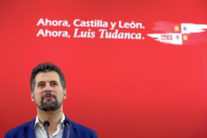 Luis Tudanca, ayer, tras la celebración del plenario de la comisión ejecutiva autonómica del PSOE.-ICAL