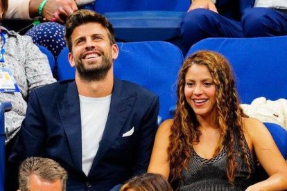 Piqué y Shakira, en Nueva York en el Abierto de Estados Unidos.-GOTHAM CG