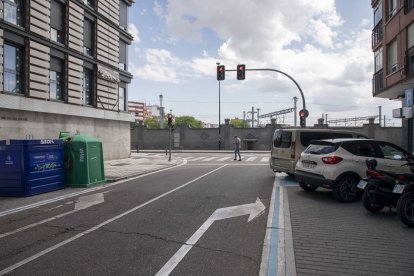 Conexión de la calle Panaderos con Estación, donde se abrirá el túnel que conectará con Delicias. JOSÉ C. CASTILLO
