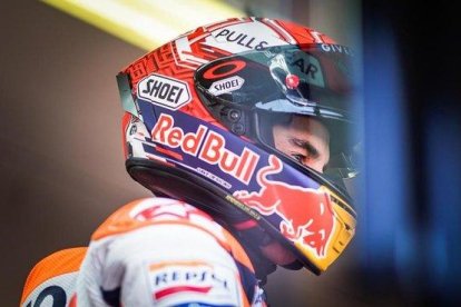 El catalán Marc Márquez (Honda), al concluir el GP de Misano, donde logró su séptima victoria del año.-ALEJANDRO CERESUELA