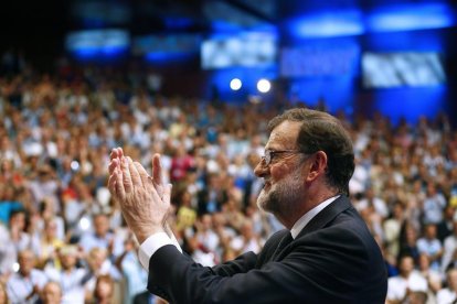 Rajoy, hoy, en su discurso de despedida-J.P. GANDUL (EFE)