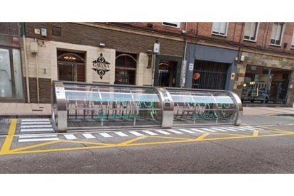 Nuevo aparcabici seguro en Valladolid.-E. M.
