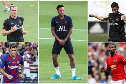 Bale, Coutinho, Neymar, James y Pogba.-