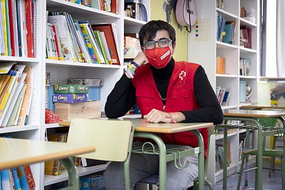 Sede de Cruz Roja (Valladolid). Pablo Santamaría, voluntario de Cruz Roja del programa contra el acoso escolar. IVÁN TOMÉ / PHOTOGENIC