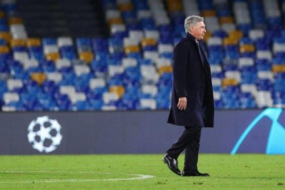 Ancelotti, en su último partido, este miércoles.-FEDERICO PROIETTI / DPPI