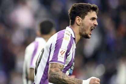 Juric celebra el tanto ante el Amorebieta. / LALIGA