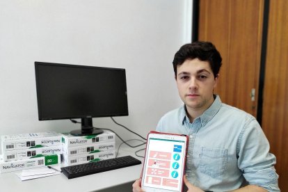 José Miguel Ramírez, desarrollador principal del proyecto, en la Universidad de Burgos.-EL MUNDO