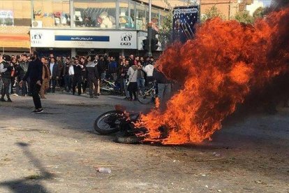 Protesta en la ciudad de Isfahán.-AFP