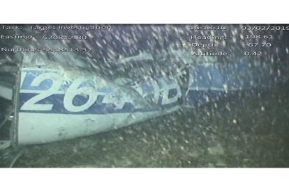 Los restos del avión.-AAIB