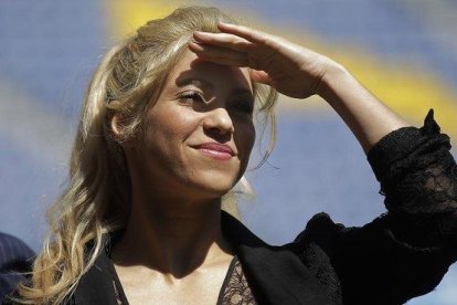 Shakira, en el Camp Nou.-AP