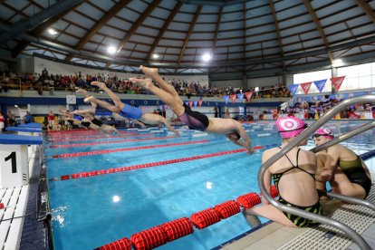 Una de las pruebas celebradas en la piscina Laura López Valle. / M. Álvarez