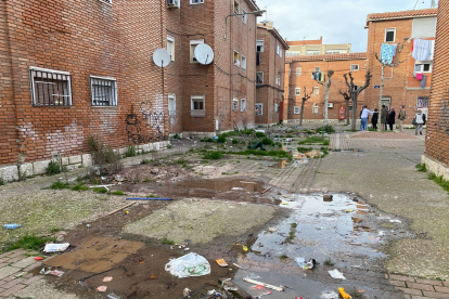 Plaza del Esla, en la zona del barrio de las Delicias. E.M.