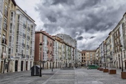 Plaza de La Flora de Burgos donde se produjo el suceso.- E. PRESS