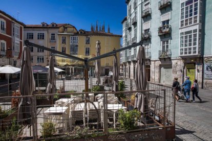 Plaza de La Flora de Burgos donde se produjo el suceso.- E.C.B.