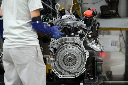 Factoría de Motores de Renault en Valladolid en foto de archivo