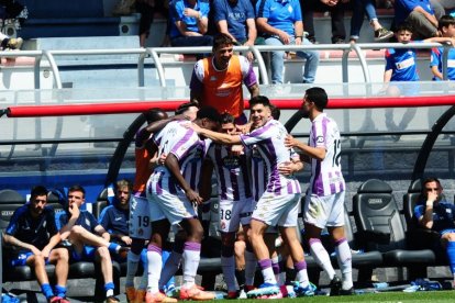 Celebración de uno de los goles en Lezama