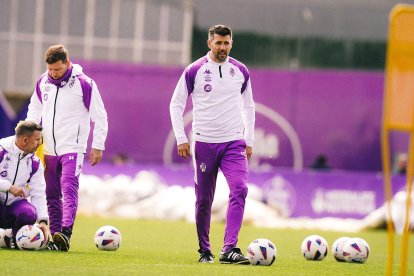 Pezzolano, durante un entrenamiento.