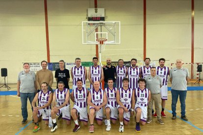 Primera plantilla del Real Valladolid Baloncesto de Veteranos.