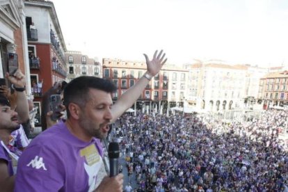 Pezzolano en la Plaza Mayor de Valladolid.