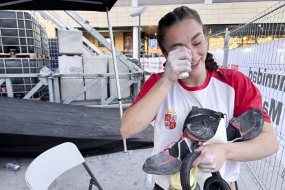 La vallisoletana Iziar Martínez, emocionada tras alcanzar su cuarto título nacional absoluto