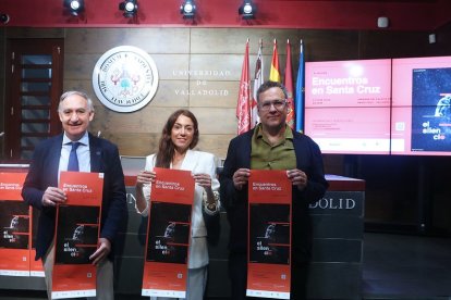 Antonio Largo, Rebeca San José y Óscar Blanco, esta mañana