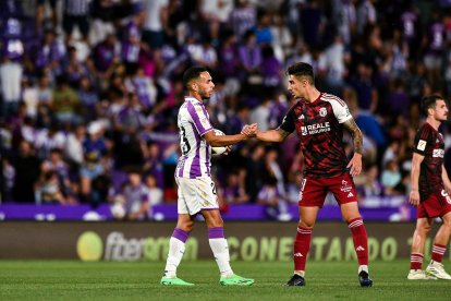 Anuar, en el Real Valladolid-Burgos de esta temporada.