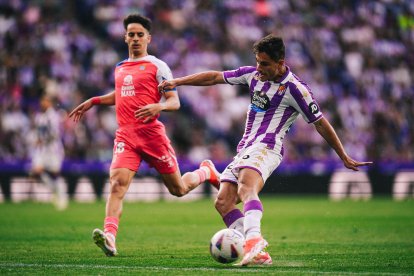 Rosa y Aguado en el Real Valladolid-Espanyol de la última temporada.