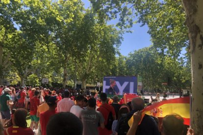 Pantalla gigante instalada el pasado verano por la final del Mundial femenino