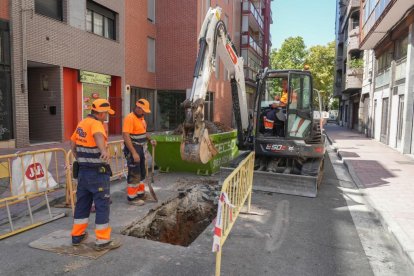 Obras en la calle Veinte Metros.