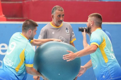 David Pisonero durante una de las primeras sesiones de entrenamiento