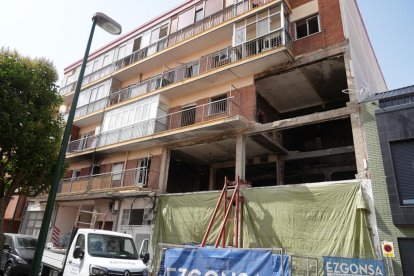 Estado del edificio 32 de la calle Goya un año después de la explosión