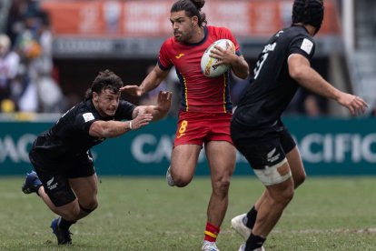 Juan Martínez, en un partido de España Sevens.